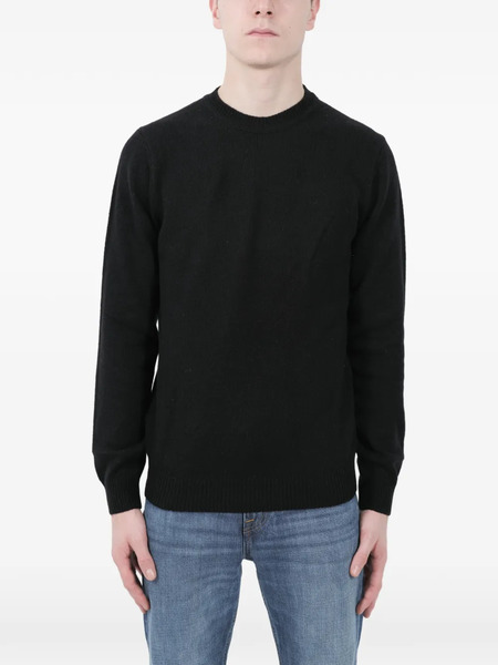  Re_branded Round-neck Cashmere Sweater - Black 