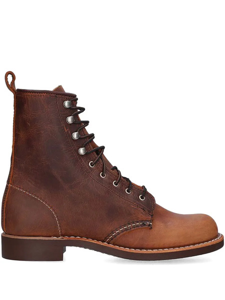  Red Wing Shoes Lace-up Leather Combat Boots - Brown 