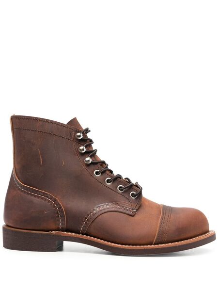  Red Wing Shoes Leather Lace-up Boots - Brown 