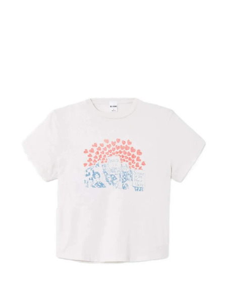  Re/done Boxy-fit Graphic-print T-shirt - Neutrals 