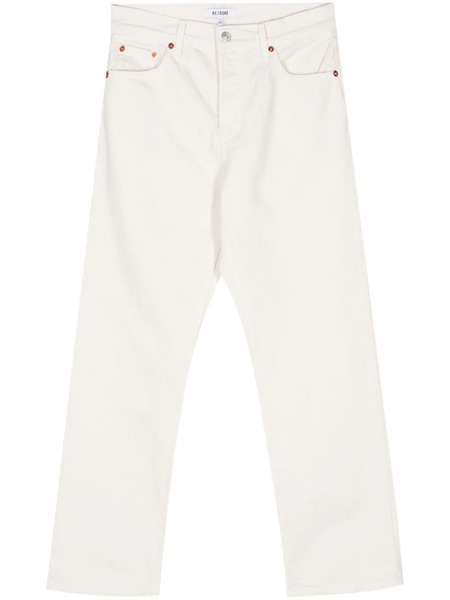  Re/done Easy Straight-leg Cropped Jeans - Neutrals 