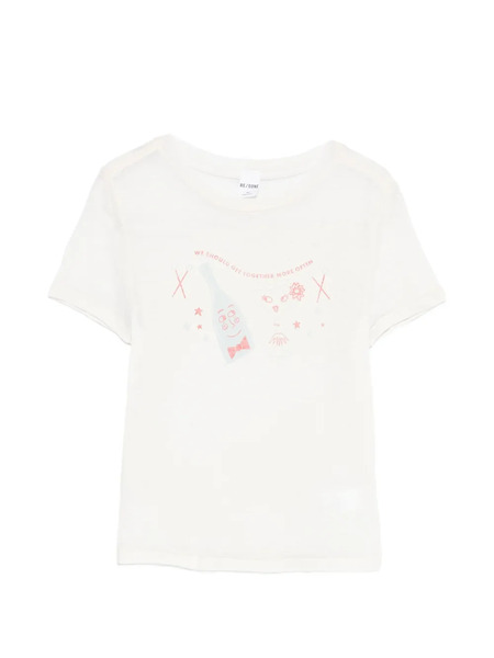  Re/done Printed T-shirt - Neutrals 
