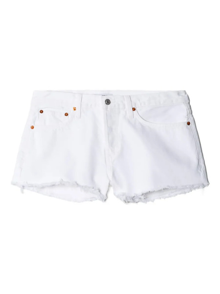  Re/done X Levi's Frayed-hem Denim Shorts - White 