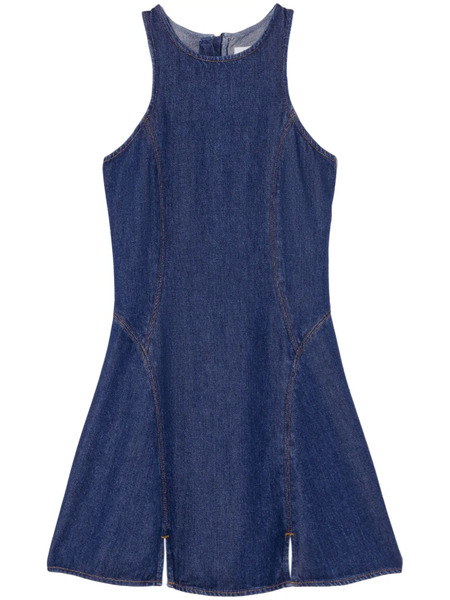  Re/done Zip-back Lyocell Dress - Blue 