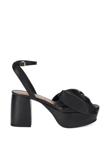  Red(v) Bow Platform Sandals - Black 