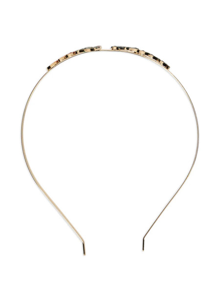  Red(v) Decorative Lettering Headband - Gold 
