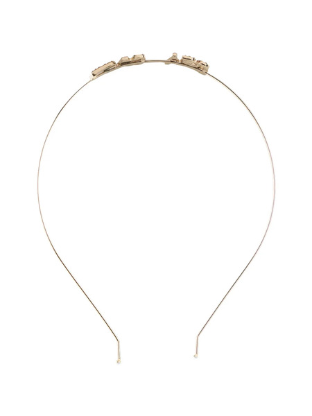  Red(v) Lettering Headband - Gold 