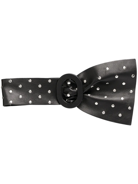  Red(v) Studded Sash Belt - Black 