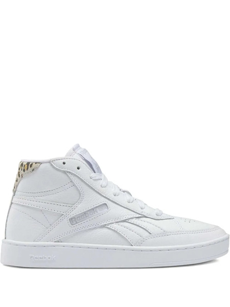  Reebok Club C Form white Leopard High-top Sneakers 