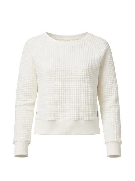  Reebok Crewneck Textured Sweatshirt - Neutrals 