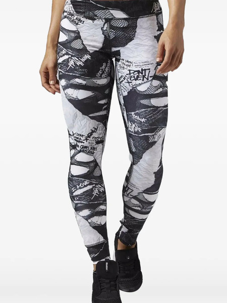  Reebok Dance Shredded Punk Leggings - Black 