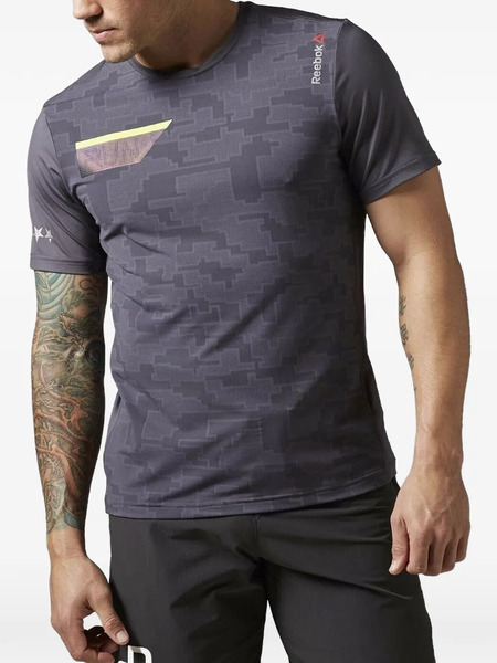  Reebok Patterned Running T-shirt - Grey 
