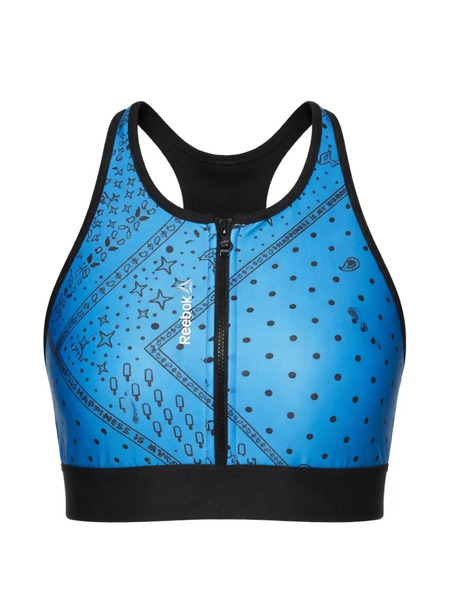  Reebok Print Zip Bra - Blue 