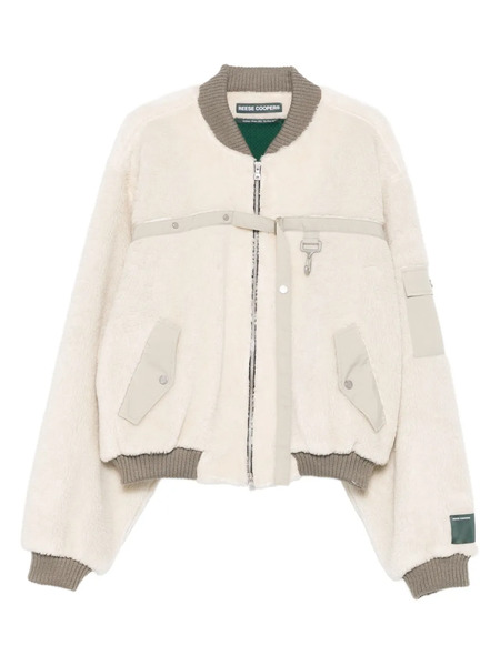  Reese Cooper Fleece-texture Bomber Jacket - Neutrals 