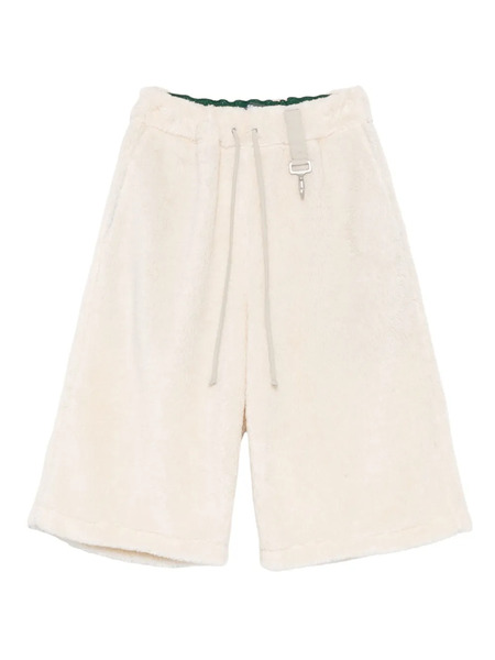  Reese Cooper Wide-leg Fleece-texture Shorts - Neutrals 