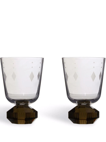  Reflections Copenhagen Chelsea Set Of Two Glasses - Grey 