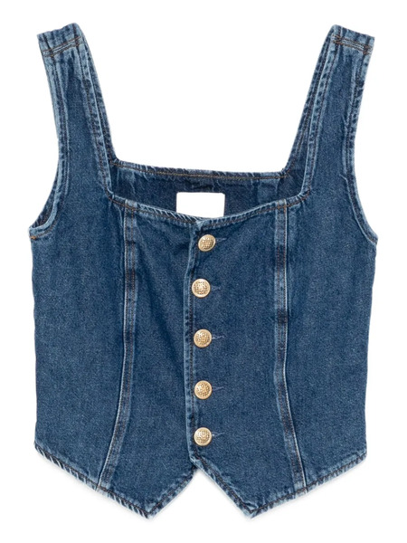  Reformation Bo Denim Top - Blue 