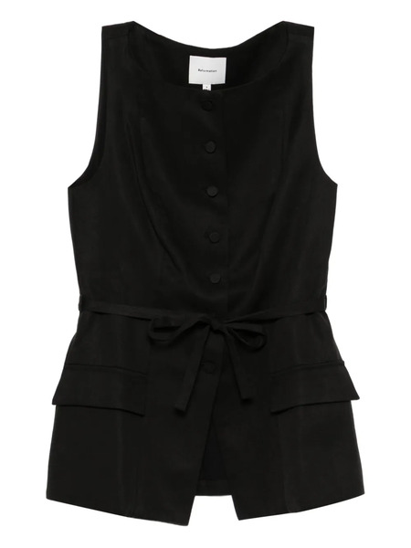  Reformation Camellia Top - Black 