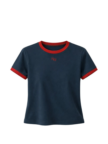  Reformation Crew-trim T-shirt - Blue 