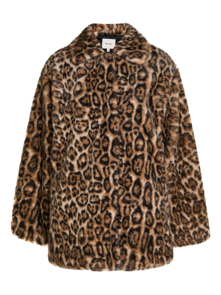  Reformation Faux-fur Leopard-print Coat - Neutrals 