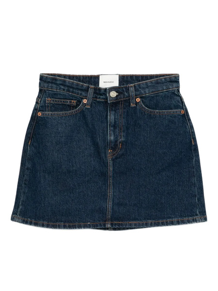  Reformation Lydia Denim Skirt - Blue 