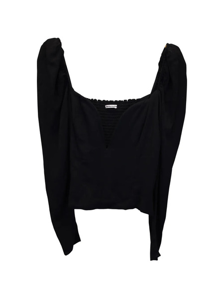  Reformation Puff-sleeve Blouse - Black 