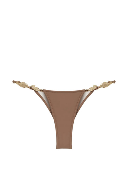  Reina Olga Fish-charm Bikini Bottom - Brown 