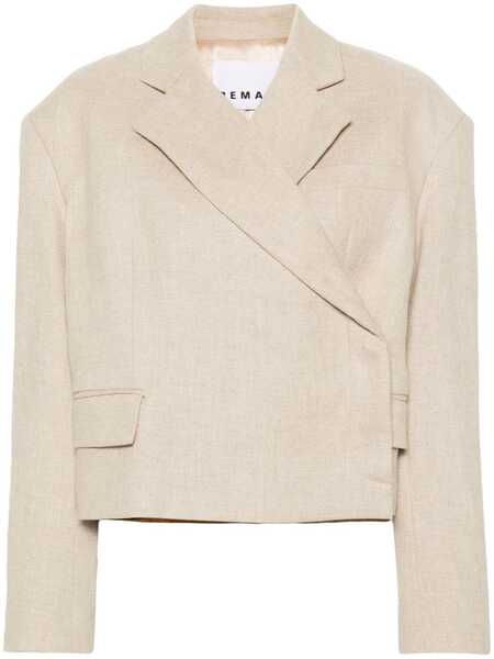  Remain Cropped Wrap Blazer - Neutrals 