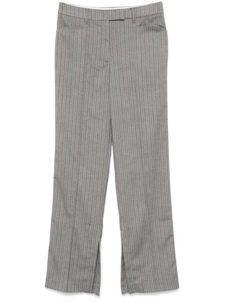  Remain Herringbone-pattern Striped Trousers - Grey 