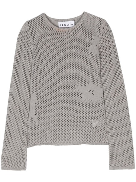 Remain Heva Crochet-knit Jumper - Grey 