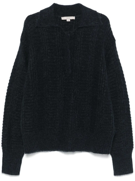  Remain Knitted Polo Sweater - Blue 