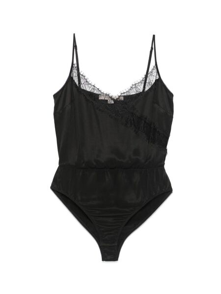  Remain Lace-panel Bodysuit - Black 
