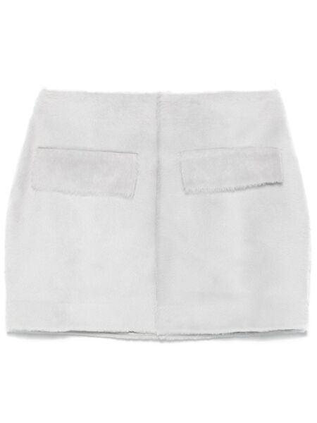  Remain Shearling Mini Skirt - Grey 