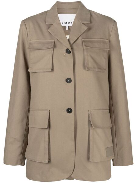  Remain Single-breasted Utility Blazer - Neutrals 