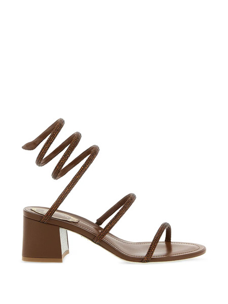  René Caovilla Cleo Coiled-strap Leather Sandals - Brown 