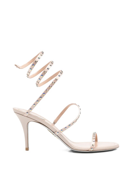  René Caovilla Cleo Star Ankle-wrap Sandals - Neutrals 