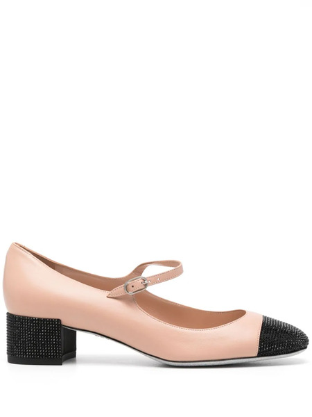  René Caovilla 40mm Kristen Pumps - Neutrals 