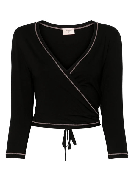  Repetto Wrap-design Top - Black 