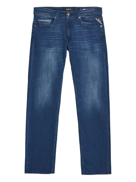 Replay Logo Patch Jeans - Blue 