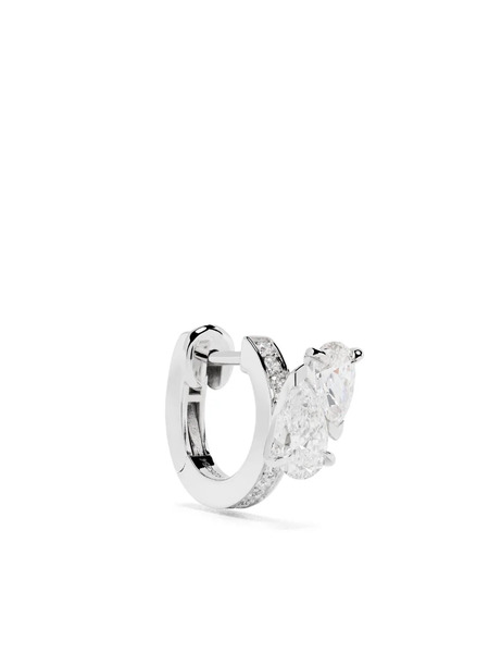  Repossi 18k White Gold Serti Sur Vide Diamond Earring 