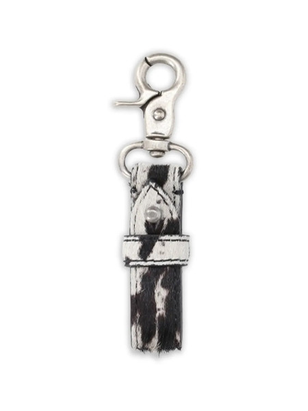  Represent Cowhide Keyring - White 