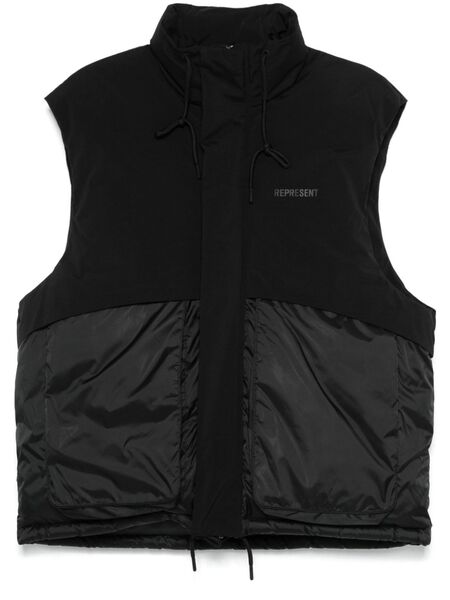  Represent Layered Puffer Gilet - Black 