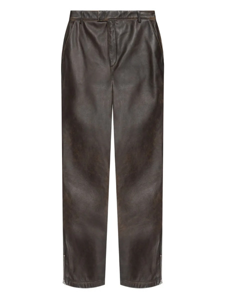  Represent Leather Trousers - Brown 