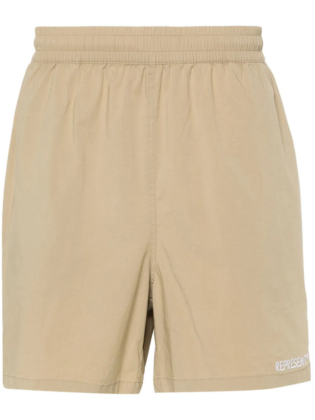  Represent Logo-embroidered Bermuda Shorts - Neutrals 