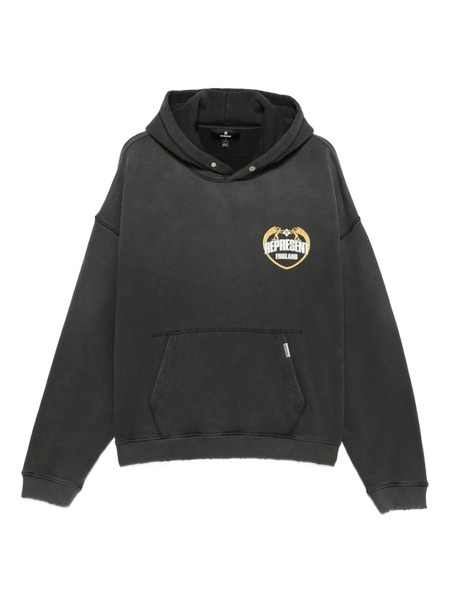  Represent Logo-embroidered Hoodie - Grey 