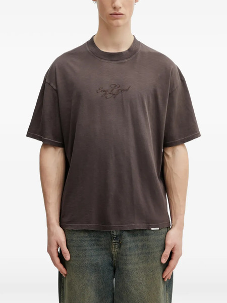  Represent Logo-embroidered Short-sleeve T-shirt - Brown 