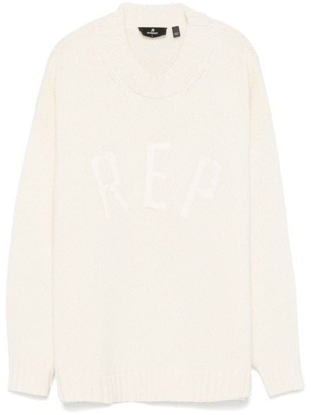  Represent Logo-lettering Sweater - White 