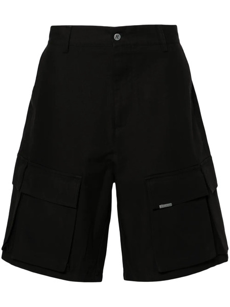  Represent Logo-plaque Cargo Shorts - Black 
