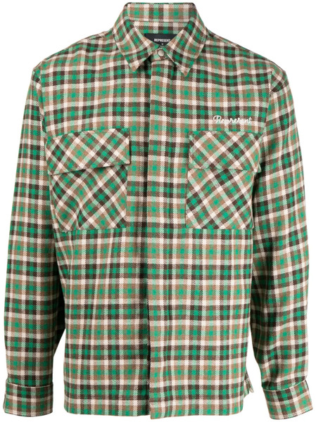  Represent Plaid-check Print Shirt - Green 