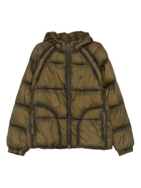  Represent Translucent Hooded Puffer Jacket - Green 